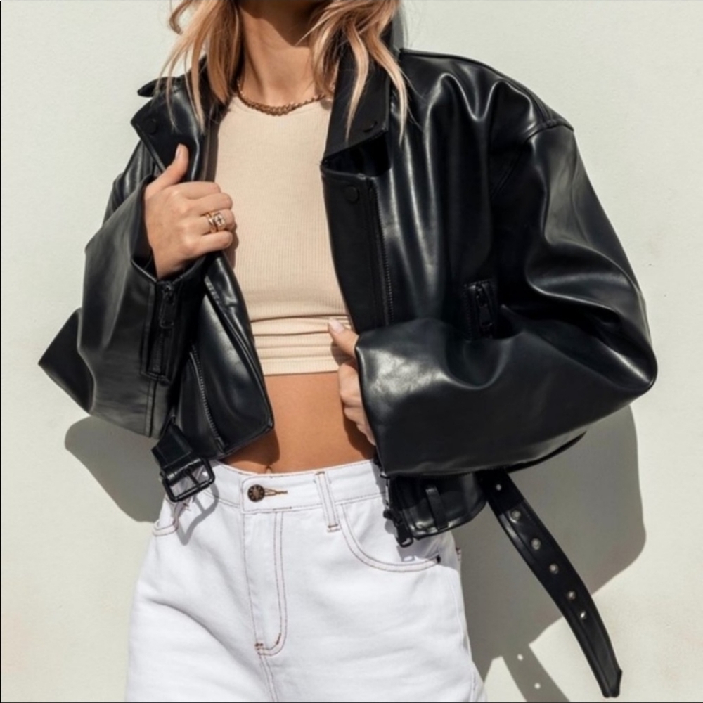 Princess Polly Lioness Staten Island Jacket - Black